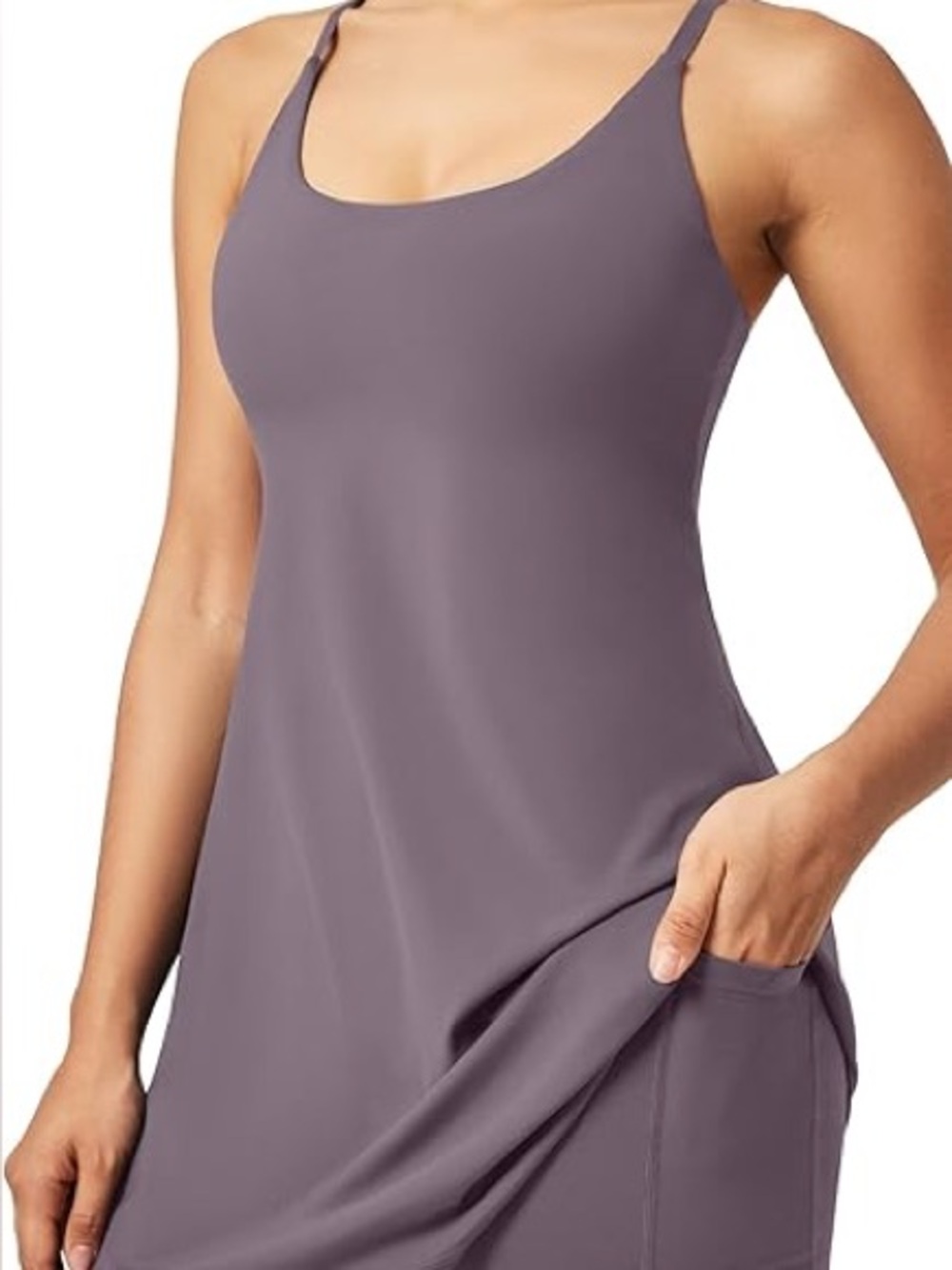 IUGA Mauve Athletic Dress with Built In Shorts Pockets Tennis Golf - Picture 13 of 13